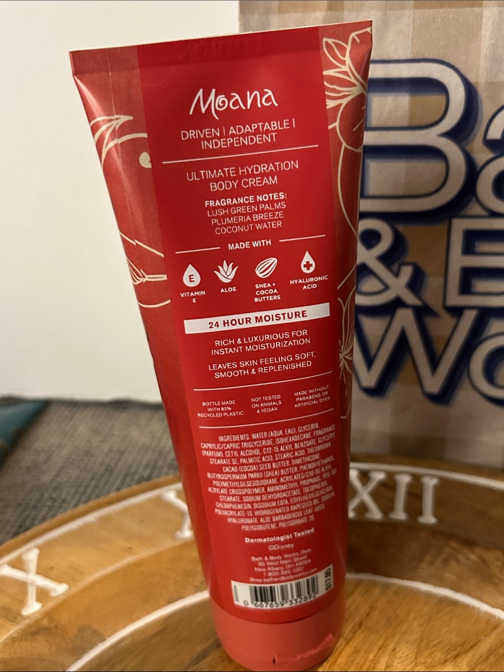 Bath & Body Works disney Princess Moana Ultimate Hydration Body Cream NEW 8 0z - Picture 3 of 4